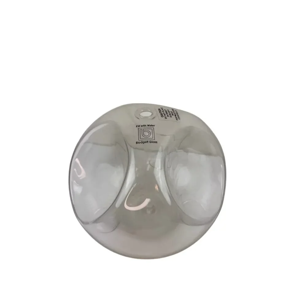 Vintage Blodgett Clear Orb 3-Tealight Candle Holder Bubble Glass Hand Blown